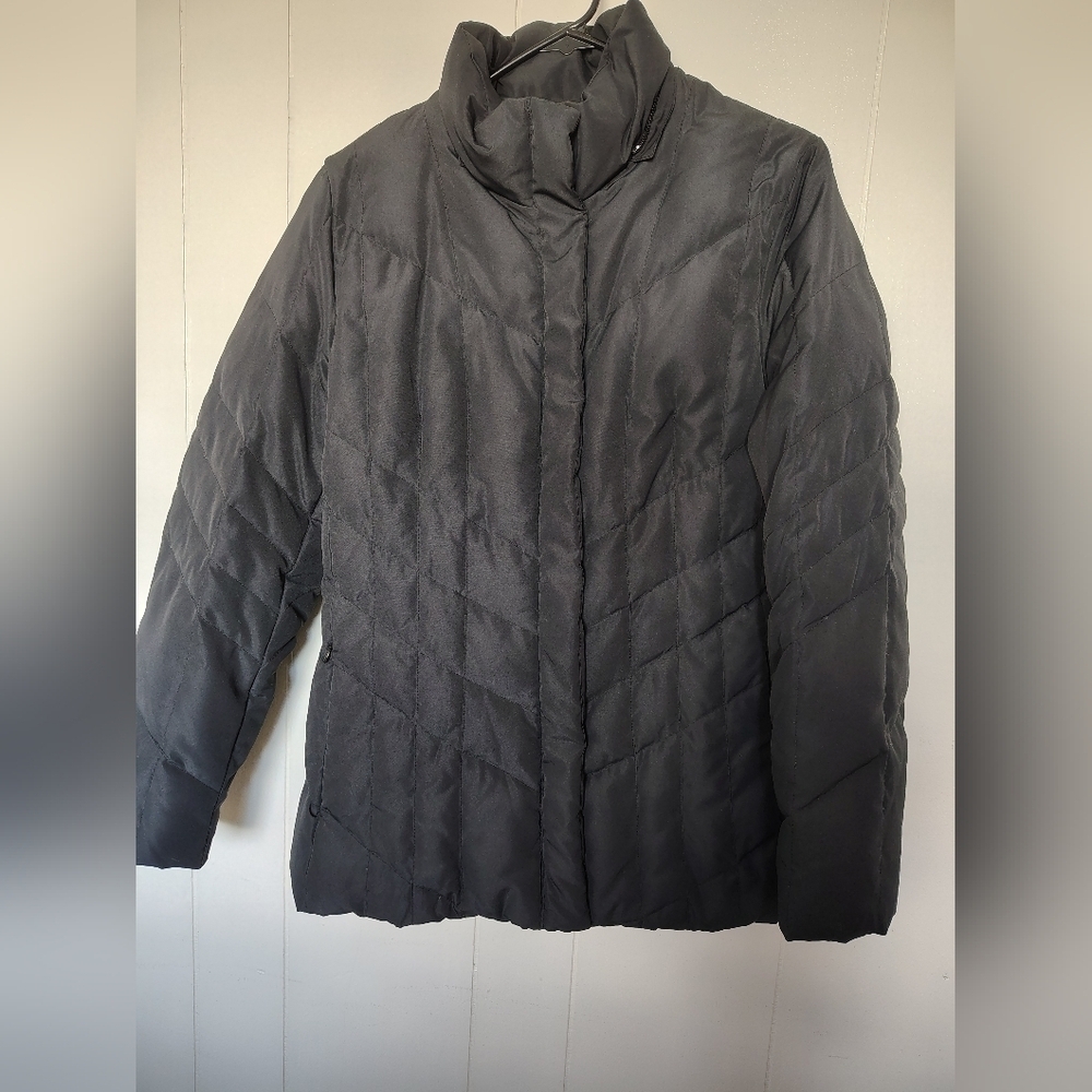 New York & Company Women's Black Quilted Jacket Size M